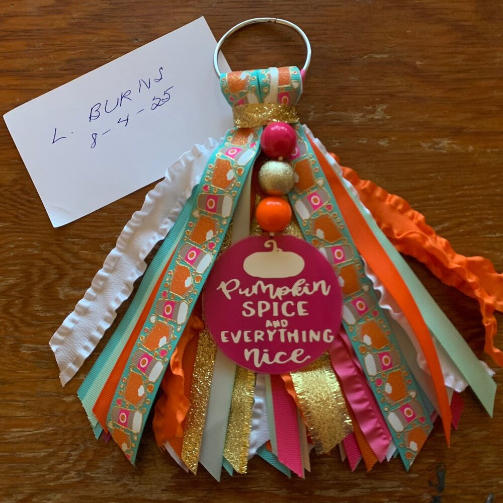 Pumpkin Spice Themed Bogg Bag Tassel/Tag